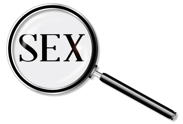 Lupa de sexo — Vector de stock