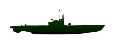 Beyaz denizaltı siluet