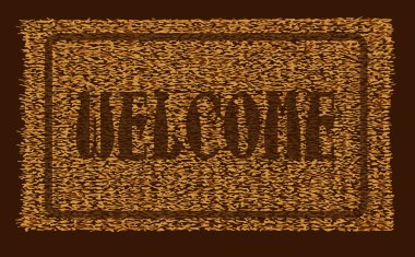 Welcome Coconut Doormat clipart