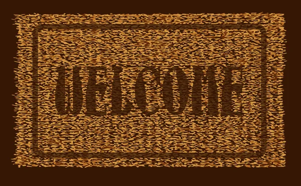 Bienvenido Coconut Doormat — Archivo Imágenes Vectoriales