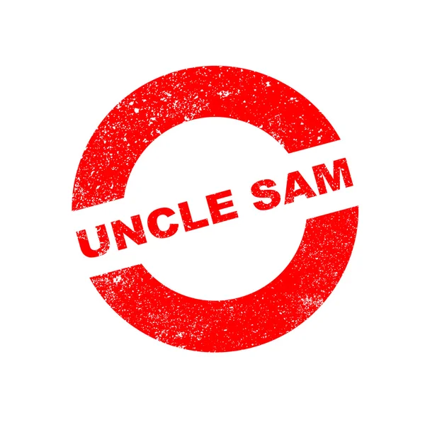 Gummi bläck stämpel Uncle Sam — Stock vektor