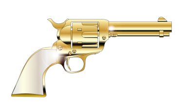 A Golden Revolver clipart