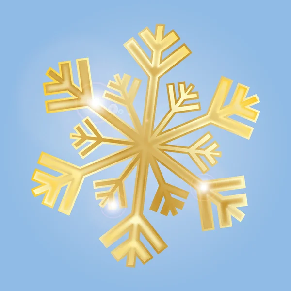 Un copo de nieve dorado — Archivo Imágenes Vectoriales