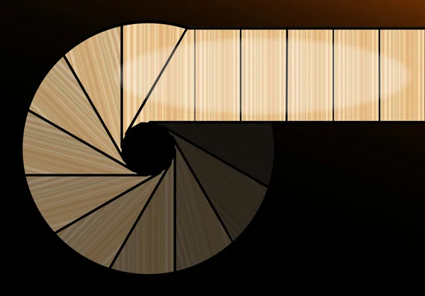 A Darkened Spiral Staircase — Stock Illustration A Darkened Spiral Staircase Stock Illustration