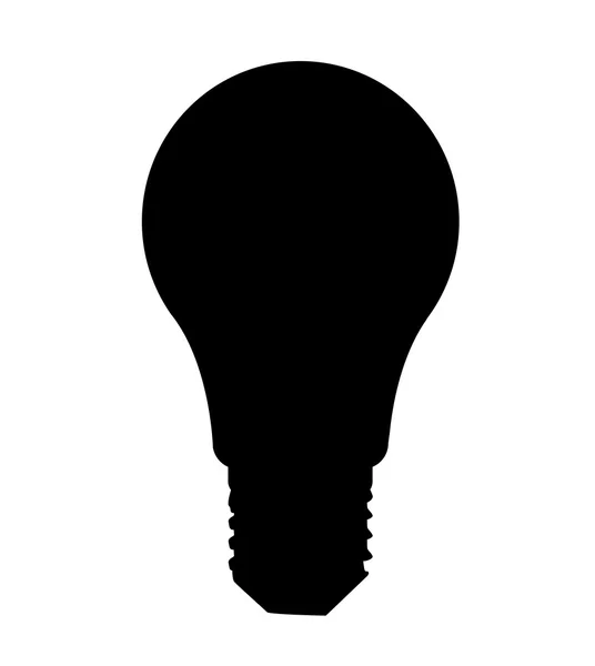 Lampadina silhouette — Vettoriale Stock