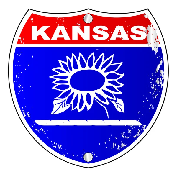 Señal interestatal de Kansas — Archivo Imágenes Vectoriales