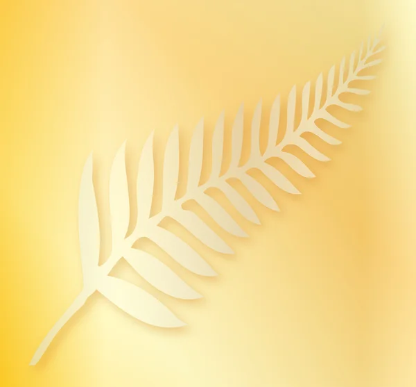 Silver Fern of New Zealand Background — Stock Vector