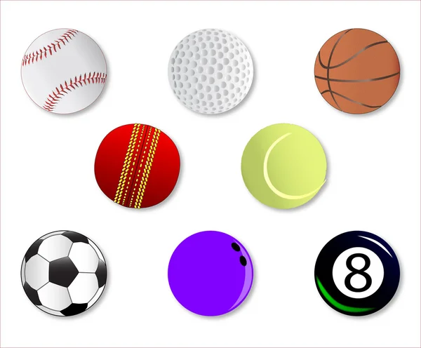 Sport Ball Icons — Stock Vector