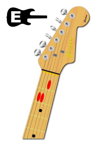 吉他弦的 E 主要 — 图库矢量图片