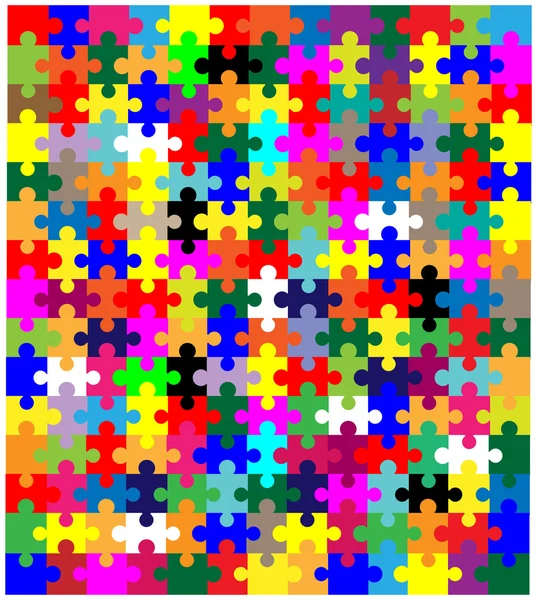 Pièces de puzzle en couleur — Image vectorielle