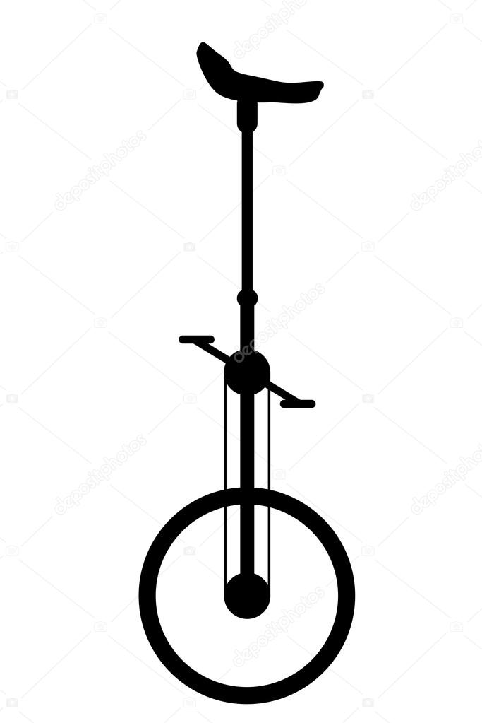 Unicycle Isolated SIlhouette