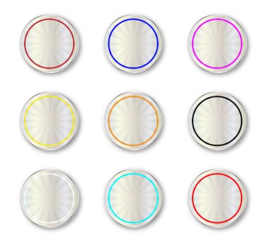 Dairesel metal düğme