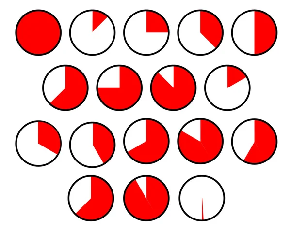 Cirkeldiagram sektioner — Stock vektor