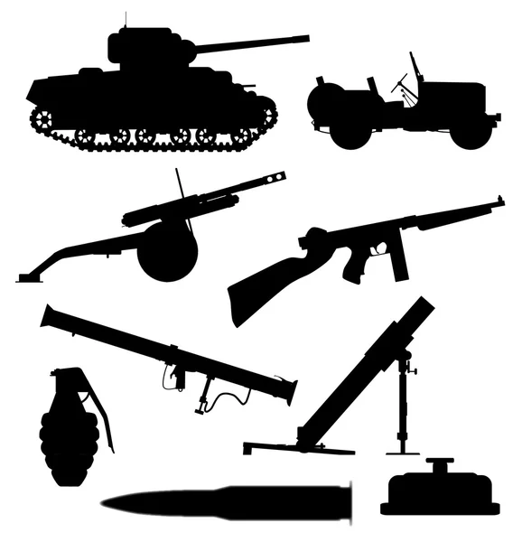 Weapons Of War — Stock Vector