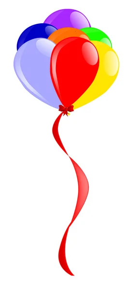 Varios globos voladores — Vector de stock