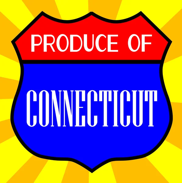 Productos del escudo de Connecticut — Archivo Imágenes Vectoriales