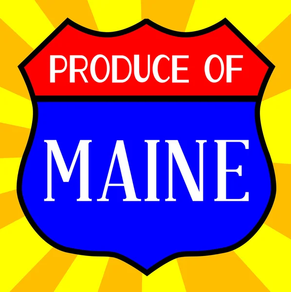 Produce Of Maine Shield — Stock Vector