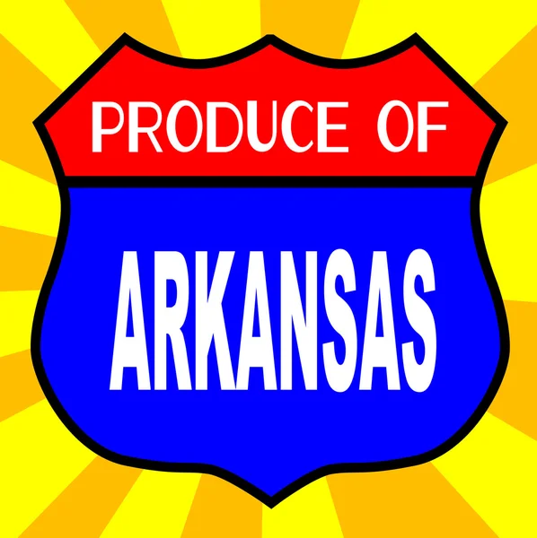 Arkansas kalkan üretmek — Stok Vektör