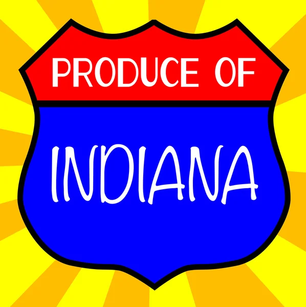 Produceren van Indiana Shield — Stockvector