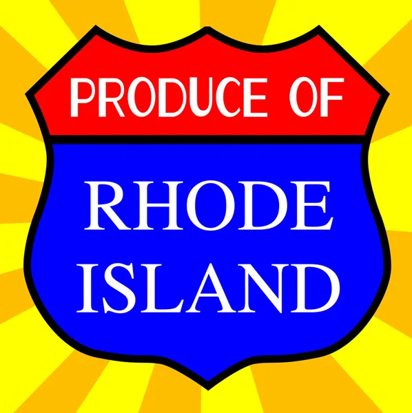 Produkter från Rhode Island sköld — Stock vektor