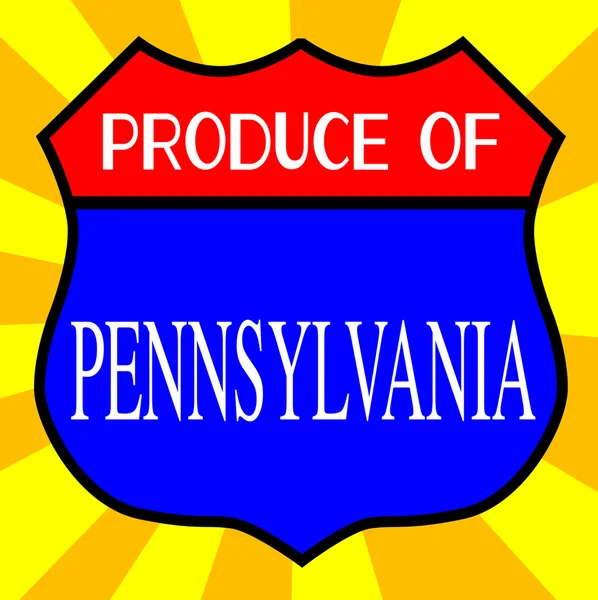 Produci dello scudo Pennsylvania — Vettoriale Stock