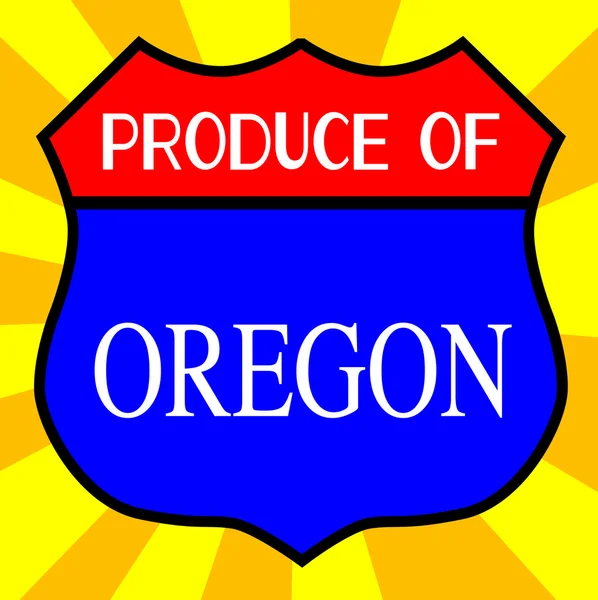 Oregon kalkan üretmek — Stok Vektör
