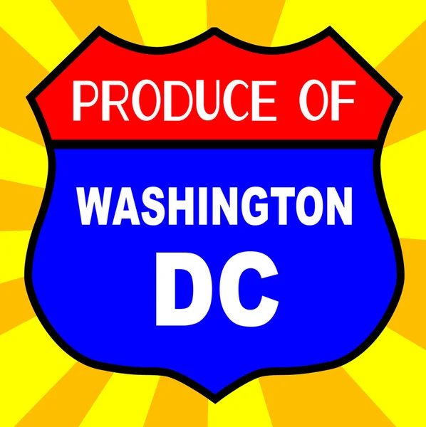 Washington Dc kalkan üretmek — Stok Vektör