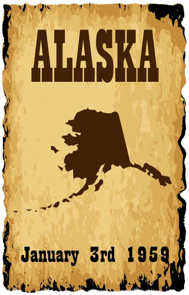 Alaska beitritt zur union — Stockvektor