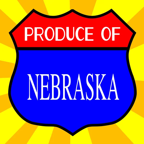 Produceren van Nebraska — Stockvector