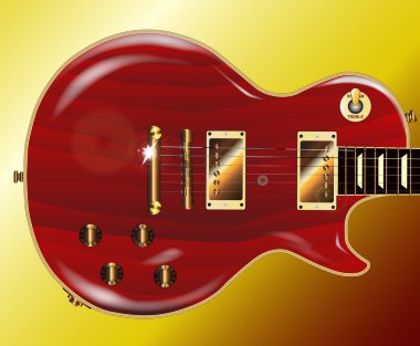 Kırmızı taneli gitar