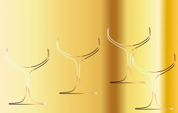 Champagne Glasses Background — Stock Vector