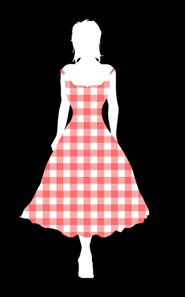 Gingham ξενύχτι — Διανυσματικό Αρχείο