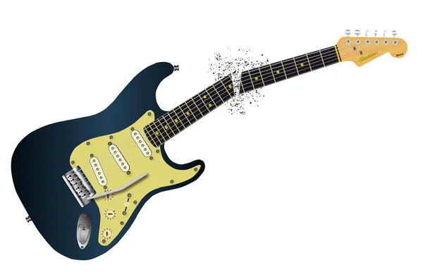 Clean Guitar Genickbruch — Stockvektor