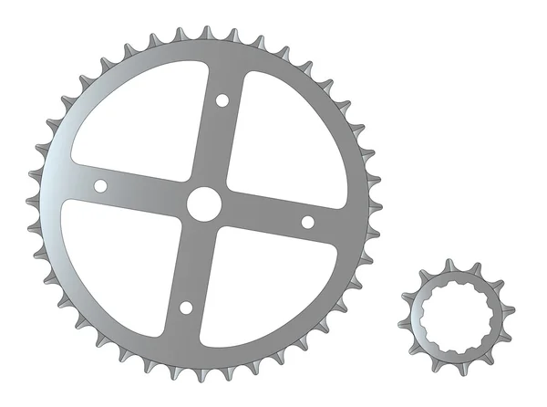 Bicicleta típica Cogs — Vetor de Stock