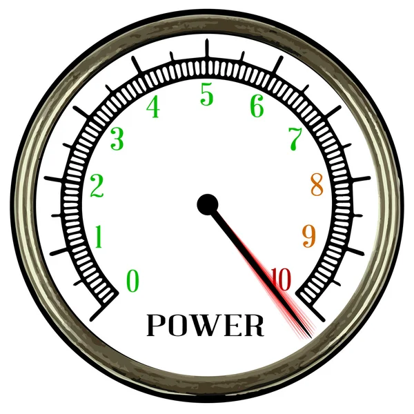 Power Meter On Full — Stock Vector