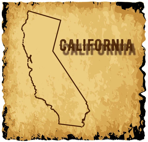 Oude kaart van Californië — Stockvector