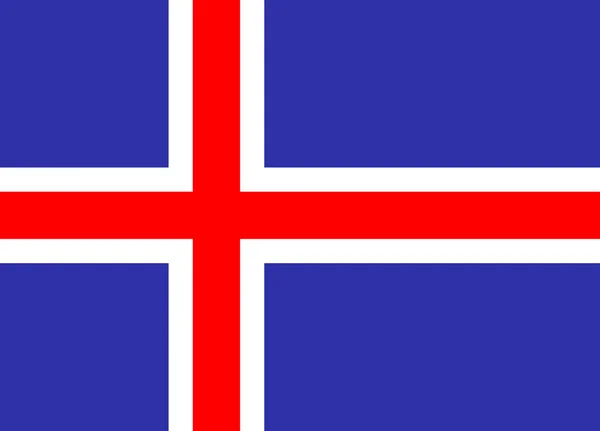 Iceland National Flag — Stock Vector