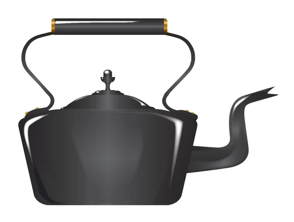 Викторианский чугунный чайник — стоковый вектор