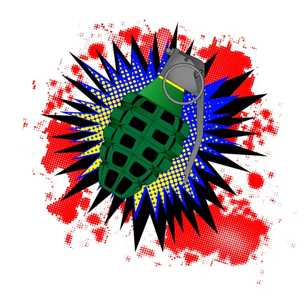 Grenade BD Exclamation — Image vectorielle