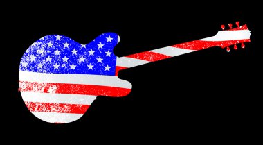 Vatansever bayrağını gitar