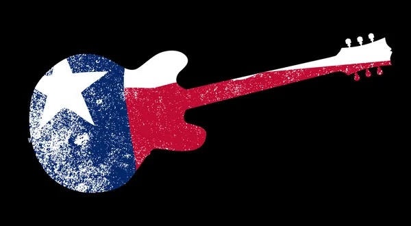 Texan Patriot flagga gitarr — Stock vektor