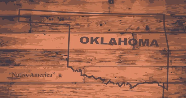 Oklahoma Carte Marque — Image vectorielle