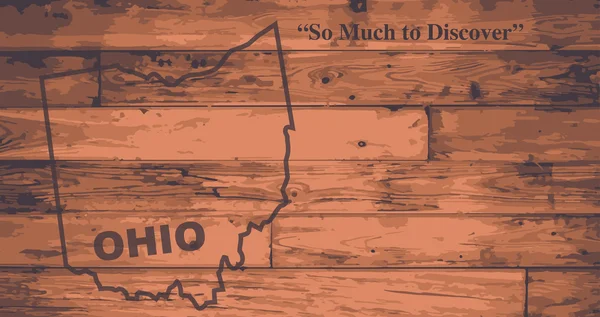 Ohio Mapa Marca —  Vetores de Stock