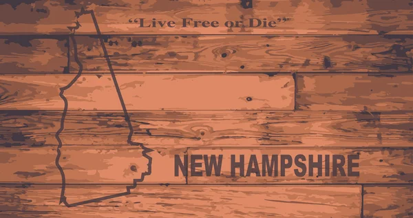 New Hampshire harita marka — Stok Vektör
