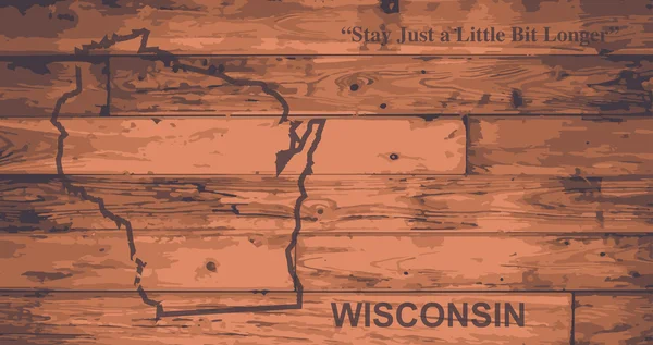 Wisconsin Mapa Marca —  Vetores de Stock