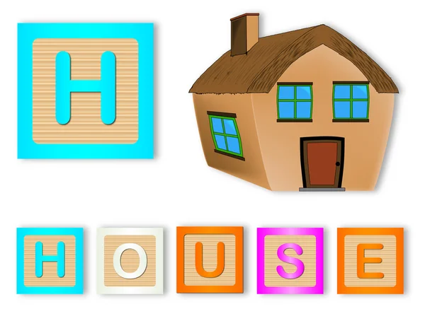 H is For House — стоковый вектор
