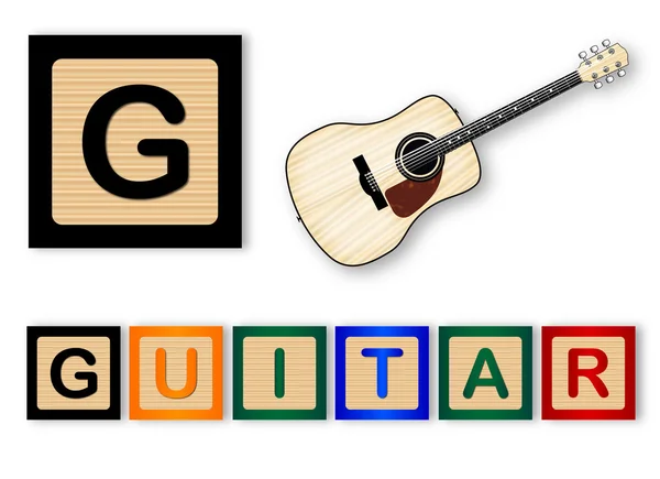 G es para guitarra — Archivo Imágenes Vectoriales