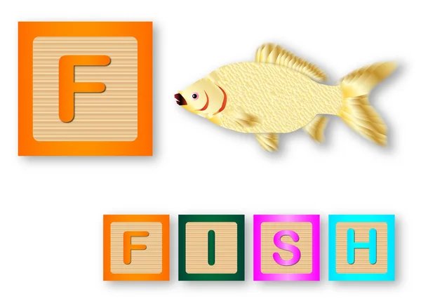 F для риби — стоковий вектор