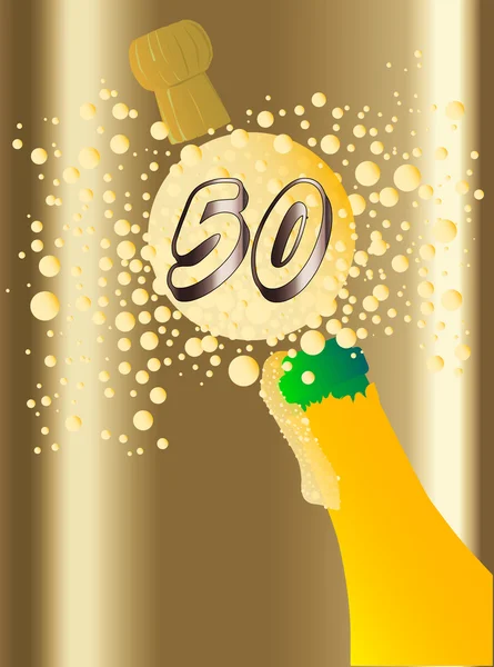50 pezsgő ünnepe — Stock Vector