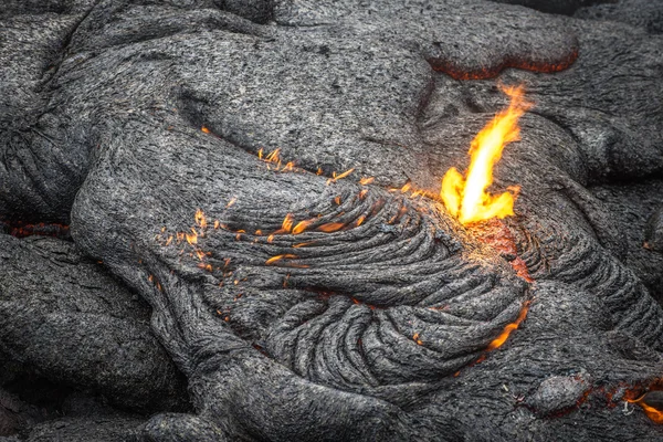 Lava Flow Close-up — Fotografia de Stock